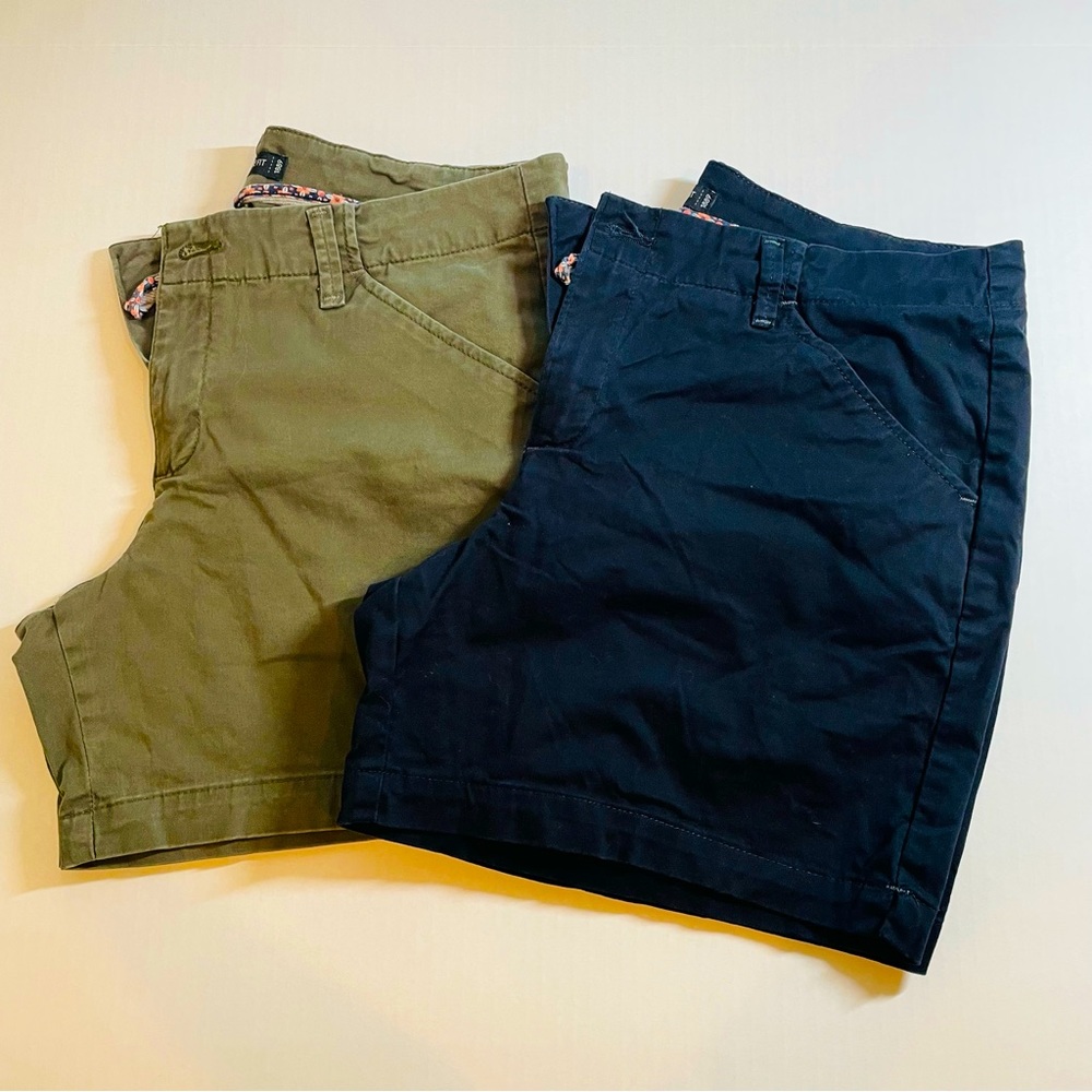 2-Pack of Lee’s Midrise Fit Shorts Green & Navy blue size 10